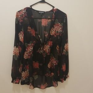 Express floral swim cover up